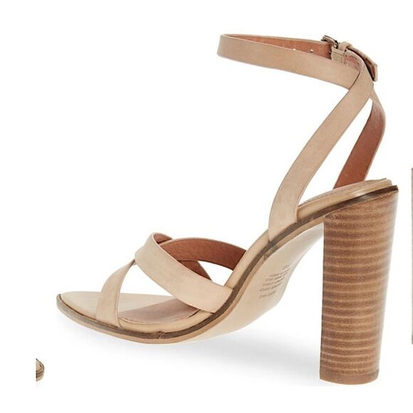 Alias Mae Sonny Leather Block Heel Sandals Natural - Picture 2 of 6